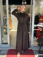 Fermuarlı Beli Büzgülü Cupro Ceket 2268329