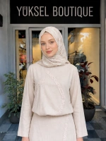 Asimetrik Pul Şeritli Tunik 26MY2136
