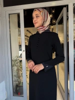 Bilek Detaylı Düz Renk Triko Elbise 3264004