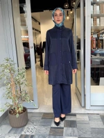 Bol Paça Basic Triko Pantolon Navy 3267001