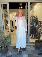 Color %100 Keten Kısa Gömlek TD-3682