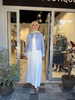 Color %100 Keten Kısa Gömlek TD-3682