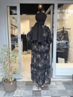 Elbise Baskılı Siyah 40830