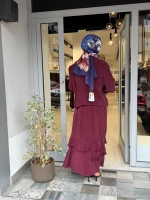 Elbise Bordo 40837