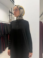 Gömlek Yaka Fitilli Uzun Hırka Black 3269026