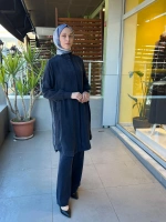 Hakim Yaka Uzun Cupro Tunik T26Y-8008