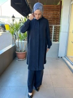 Hakim Yaka Uzun Cupro Tunik T26Y-8008