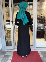 İnce Fitilli Plise Detaylı Triko Elbise 3264002