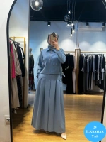 Jamıla Sarah Kısa Ceketli Pantolon Etek Takım SS24-9014