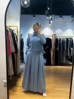 Jamıla Sarah Kısa Ceketli Pantolon Etek Takım SS24-9014