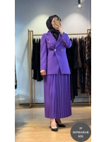 Jamıla Sarah Plise Etekli Blazer Takım FW25-9021