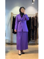 Jamıla Sarah Plise Etekli Blazer Takım FW25-9021