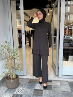 Kalın Fitilli Beli Lastikli Tunik Haki 3266003