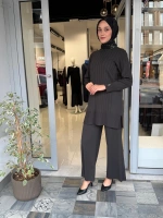 Kalın Fitilli Beli Lastikli Tunik Haki 3266003