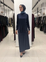 Kalın Fitilli Beli Lastikli Tunik Navy 3266003