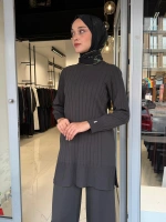 Kalın Fitilli Beli Lastikli Tunik Haki 3266003