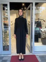 Kalın Fitilli Triko Elbise Black 3264001