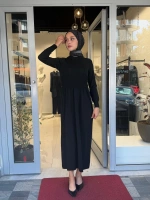 Kalın Fitilli Triko Elbise Black 3264001