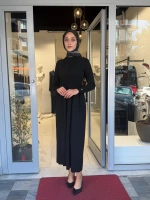 Kalın Fitilli Triko Elbise Black 3264001