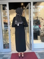 Kalın Fitilli Triko Elbise Black 3264001