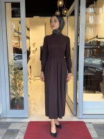 Kalın Fitilli Triko Elbise Cacao 3264001