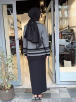 Klasik Kesim Triko Etek Black 3262103