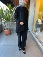 Mascara Kolları Fermuarlı Bluz 56MK2122