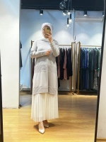 MissDalida Bekletme ve Çizgi Detay. Triko Tunik T24Y-6023