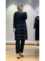 MissDalida Bekletme ve Çizgi Detay. Triko Tunik T24Y-6023