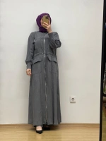 MissDalida Beli Büzgülü Cupro Ferace T25Y-8013