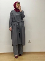 MissDalida Beli Lastikli Bol Paça Cupro Pantolon 25Y-7007