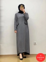 MissDalida Cep Kapaklı Cupro Elbise 25Y-4032