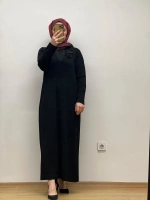 MissDalida Çiçek Broşlu Triko Elbise 25Y-4041