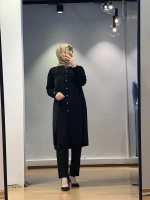 MissDalida Cupro Detaylı Top Düğmeli Triko Hırka 25Y-9014