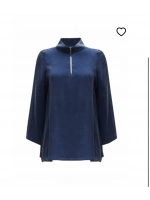 MissDalida Dik Yaka Fermuarlı Uzun Kollu Tunik 25Y-6068