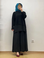 MissDalida Etek Ucu Cupro ASM. Kesim Triko Tunik 25Y-6009