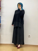 MissDalida Etek Ucu Cupro ASM. Kesim Triko Tunik 25Y-6009