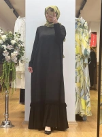 MissDalida Etek Ucu Püsküllü Keten Elbise T25Y-4069