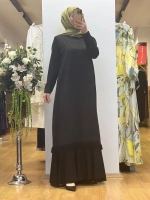 MissDalida Etek Ucu Püsküllü Keten Elbise T25Y-4069