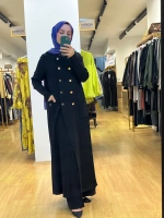 MissDalida Kruvaze Düğmeli Uzun Hırka T25PF-9000