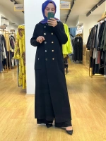 MissDalida Kruvaze Düğmeli Uzun Hırka T25PF-9000