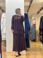 MissDalida Ön Kısmı Hareketli Kesim Cupro Tunik 25Y-6026