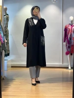 MissDalida Önü Keçe Baskılı Hırka T25K-9021