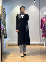 MissDalida Önü Keçe Baskılı Hırka T25K-9021