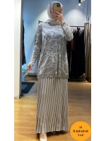 MissDalida Parlak İpten Pilise Etek T24Y-2006