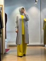 MissDalida Renk Şeritli Uzun Triko Hırka T24K-9015