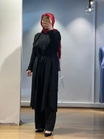 MissDalida Şal Yaka Cupro Triko Tunik TK Hırka 25Y-0006