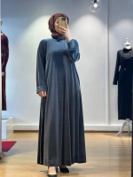 MissDalida Uzun Kadife Elbise T24K-4003