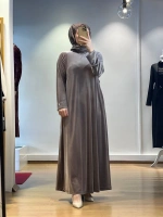 MissDalida Uzun Kadife Elbise T24K-4003