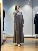 MissDalida Uzun Kadife Elbise T24K-4003